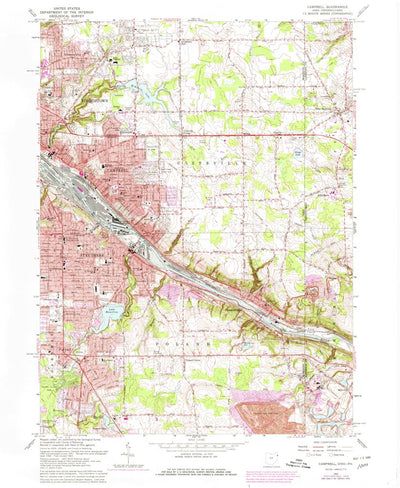 United States Geological Survey Campbell, OH-PA (1963, 24000-Scale) digital map