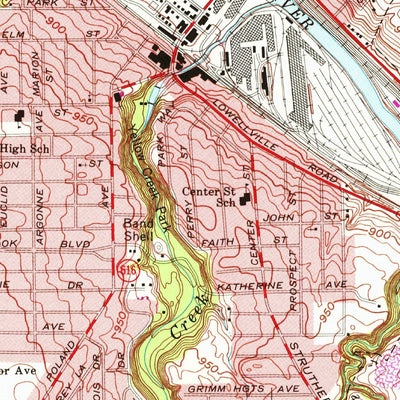 United States Geological Survey Campbell, OH-PA (1963, 24000-Scale) digital map