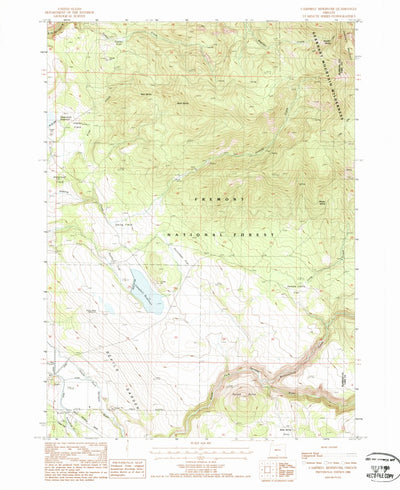 United States Geological Survey Campbell Reservoir, OR (1988, 24000-Scale) digital map