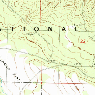 United States Geological Survey Campbell Reservoir, OR (1988, 24000-Scale) digital map