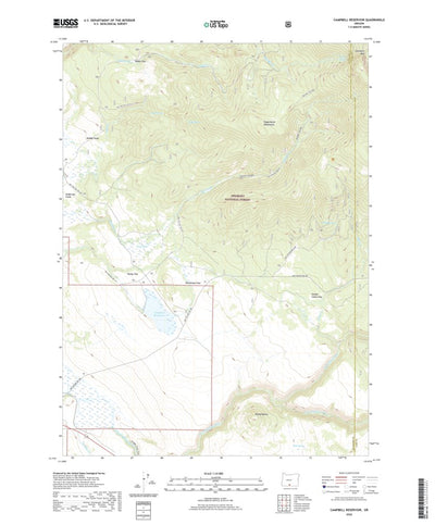 United States Geological Survey Campbell Reservoir, OR (2020, 24000-Scale) digital map