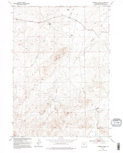 United States Geological Survey Campbell Ridge, WY (1953, 24000-Scale) digital map