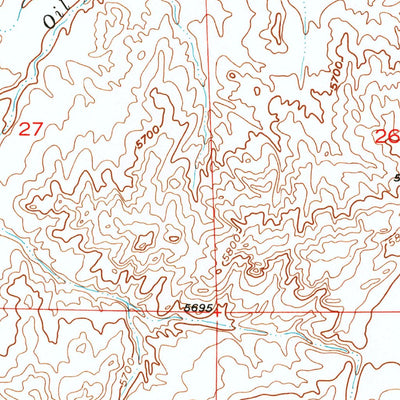 United States Geological Survey Campbell Ridge, WY (1953, 24000-Scale) digital map