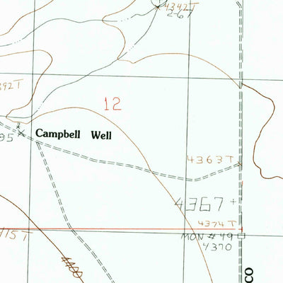 United States Geological Survey Campbell Well, NM (1983, 24000-Scale) digital map