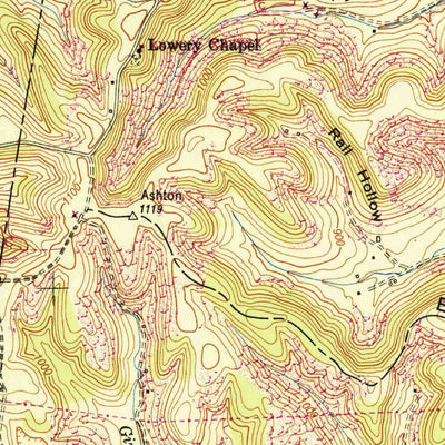 United States Geological Survey Campbells Station, TN (1951, 24000-Scale) digital map