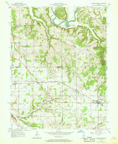 United States Geological Survey Campbellsburg, IN (1957, 24000-Scale) digital map