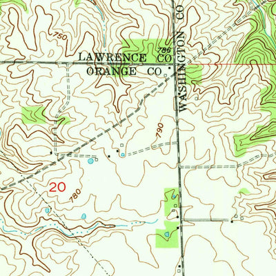 United States Geological Survey Campbellsburg, IN (1957, 24000-Scale) digital map