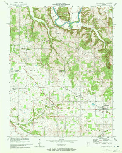 United States Geological Survey Campbellsburg, IN (1970, 24000-Scale) digital map