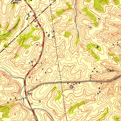 United States Geological Survey Campbellsburg, KY (1952, 24000-Scale) digital map