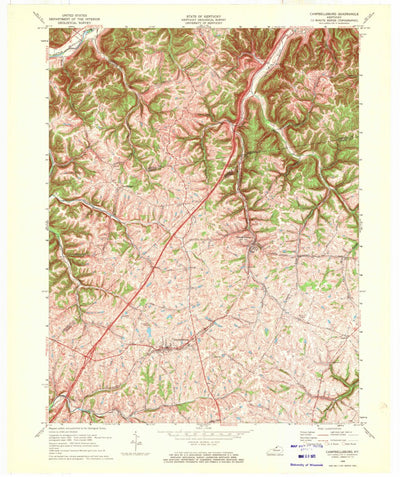 United States Geological Survey Campbellsburg, KY (1969, 24000-Scale) digital map