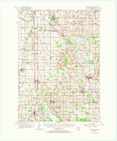 United States Geological Survey Campbellsport, WI (1955, 62500-Scale) digital map