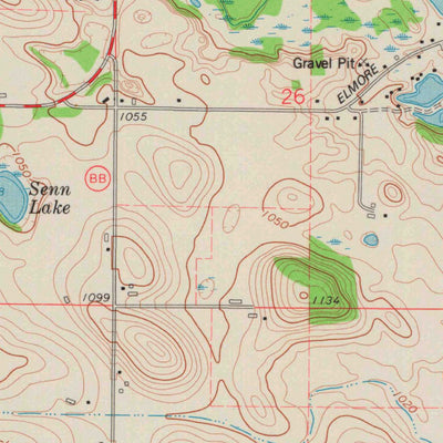 United States Geological Survey Campbellsport, WI (1974, 24000-Scale) digital map