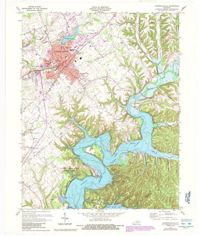 United States Geological Survey Campbellsville, KY (1970, 24000-Scale) digital map
