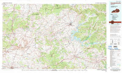 United States Geological Survey Campbellsville, KY (1986, 100000-Scale) digital map