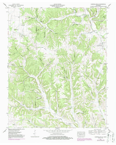 United States Geological Survey Campbellsville, TN (1951, 24000-Scale) digital map