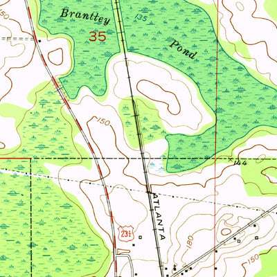 United States Geological Survey Campbellton, FL-AL (1952, 24000-Scale) digital map