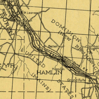 United States Geological Survey Campbellton W, ME (1921, 250000-Scale) digital map