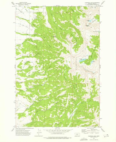 United States Geological Survey Campfire Lake, MT (1972, 24000-Scale) digital map