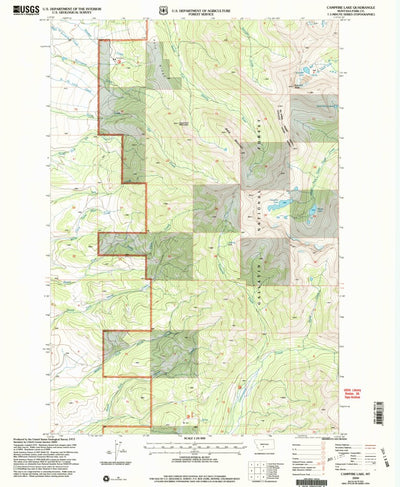 United States Geological Survey Campfire Lake, MT (2000, 24000-Scale) digital map