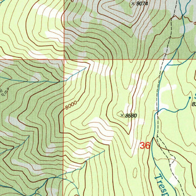 United States Geological Survey Campfire Lake, MT (2000, 24000-Scale) digital map