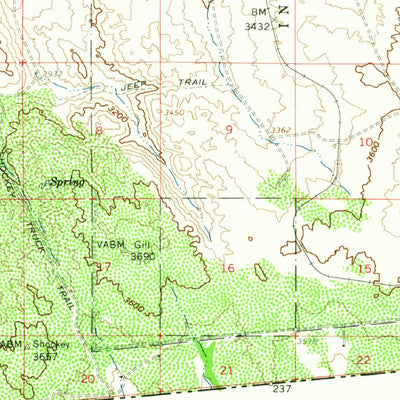 United States Geological Survey Campo, CA (1959, 62500-Scale) digital map