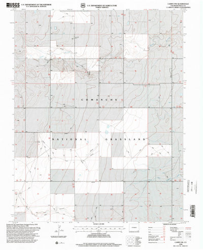 United States Geological Survey Campo NW, CO (1996, 24000-Scale) digital map