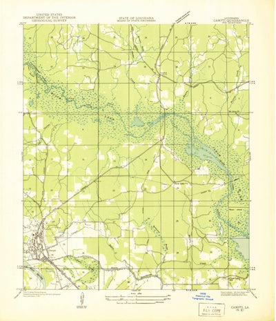 United States Geological Survey Campti, LA (1937, 31680-Scale) digital map