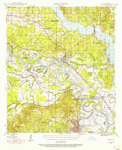 United States Geological Survey Campti, LA (1944, 62500-Scale) digital map