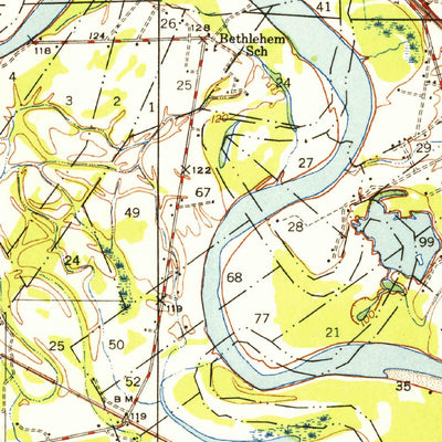 United States Geological Survey Campti, LA (1944, 62500-Scale) digital map