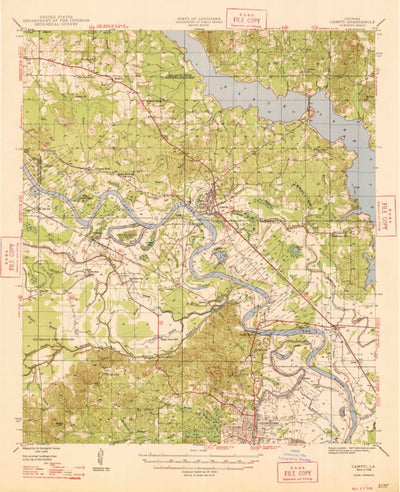 United States Geological Survey Campti, LA (1948, 62500-Scale) digital map