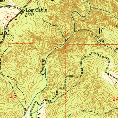 United States Geological Survey Camptonville, CA (1950, 24000-Scale) digital map