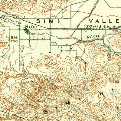 United States Geological Survey Camulos, CA (1903, 125000-Scale) digital map