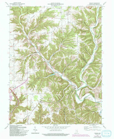 United States Geological Survey Canaan, IN (1971, 24000-Scale) digital map