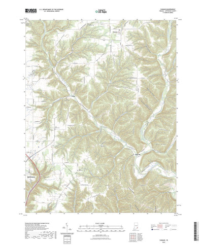 United States Geological Survey Canaan, IN (2022, 24000-Scale) digital map