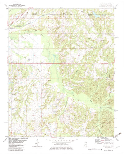 United States Geological Survey Canaan, MS-TN (1982, 24000-Scale) digital map