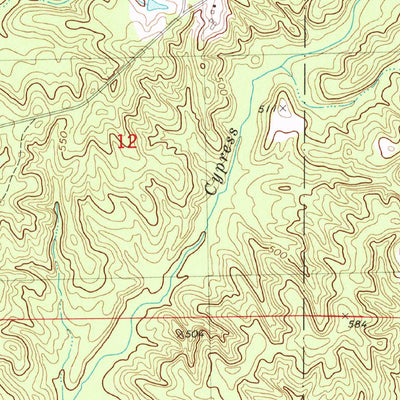 United States Geological Survey Canaan, MS-TN (1982, 24000-Scale) digital map
