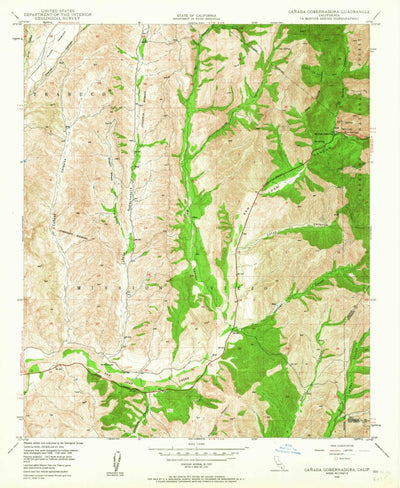 United States Geological Survey Canada Gobernadora, CA (1948, 24000-Scale) digital map