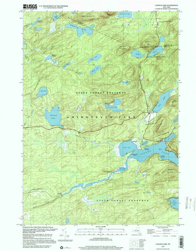 United States Geological Survey Canada Lake, NY (1997, 24000-Scale) digital map