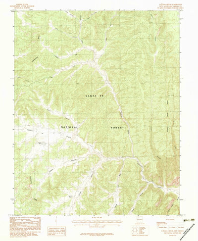 United States Geological Survey Canada Ojitos, NM (1983, 24000-Scale) digital map