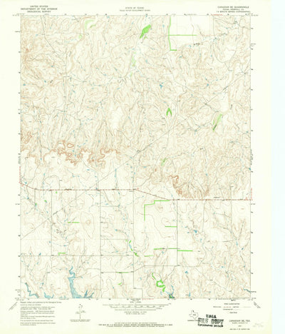 United States Geological Survey Canadian SE, TX (1967, 24000-Scale) digital map