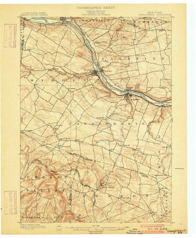 United States Geological Survey Canajoharie, NY (1900, 62500-Scale) digital map