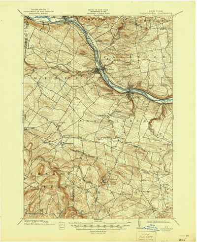 United States Geological Survey Canajoharie, NY (1902, 62500-Scale) digital map