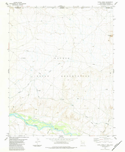 United States Geological Survey Canal Creek, NM-CO (1983, 24000-Scale) digital map