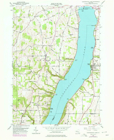 United States Geological Survey Canandaigua Lake, NY (1951, 24000-Scale) digital map