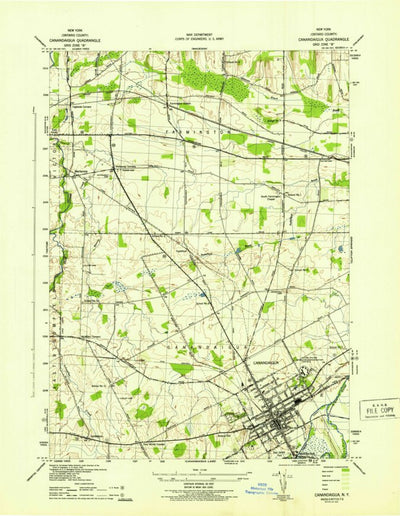 United States Geological Survey Canandaigua, NY (1942, 31680-Scale) digital map