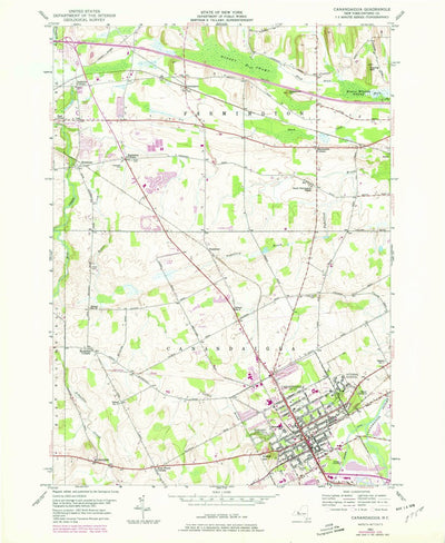 United States Geological Survey Canandaigua, NY (1951, 24000-Scale) digital map