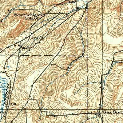 United States Geological Survey Canaserage, NY (1916, 62500-Scale) digital map