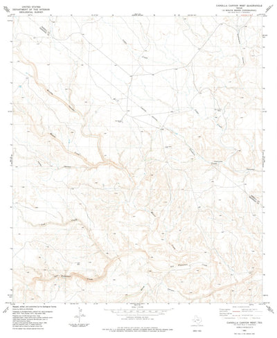 United States Geological Survey Candilla Canyon West, TX (1983, 24000-Scale) digital map