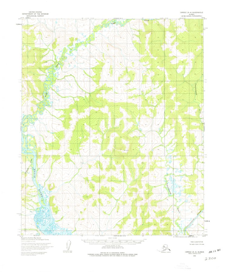 Candle A-4, AK (1955, 63360-Scale) Map by United States Geological ...
