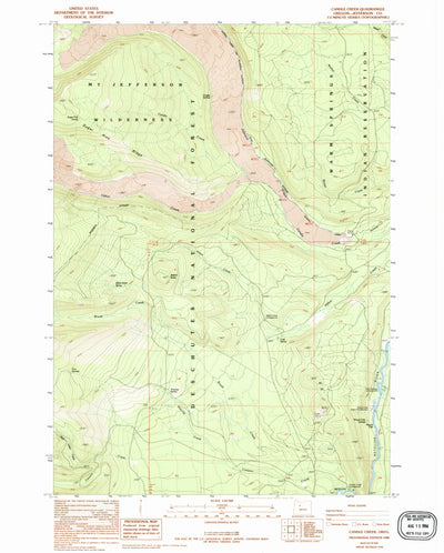 United States Geological Survey Candle Creek, OR (1988, 24000-Scale) digital map